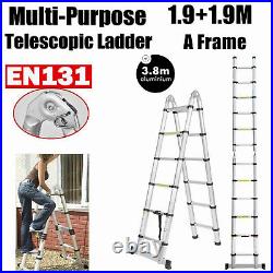 1.4M-3.8M Heavy Duty Multi-Purpose Telescopic Folding A Frame Extendable Ladders