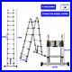 2.6-6.2M Heavy Duty Aluminium Telescopic Folding Ladder Multi-Purpose Extendable