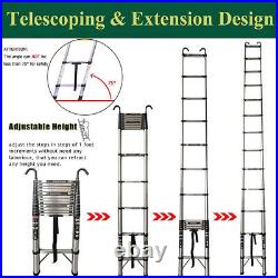 2.6M-5M Heavy Duty Multi-Purpose Telescopic Folding Ladder Extendable EN131 NEW