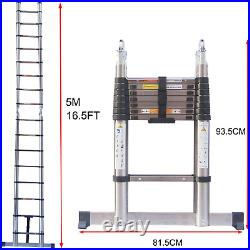 2 6M Heavy Duty Multi-Purpose Alu / Steel Telescopic Folding Ladder Extendable