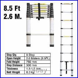 3.2M/3.8M/4.4M/6.2M Aluminium Telescopic Folding Ladder Heavy Duty Safe Compact