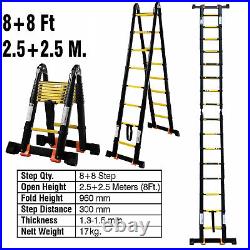 3.2M-5M Heavy Duty Multi-Purpose Aluminium Telescopic Folding Ladder Extendable