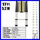 3.8-6.2M Aluminium Ladder Telescopic Heavy Duty Multi-Purpose Folding Extendable
