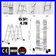 4.7M Aluminium Folding Ladder Multi-Purpose Platform Heavy Duty Foldable Ladder