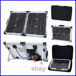 40w 12v Heavy Duty Folding Solar Panel Kit with Carry Case Camping Camper Boat Van