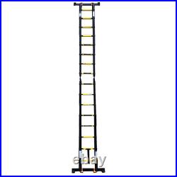 5M Heavy Duty A Frame Telescopic Folding Ladder Multi-Purpose Steps Extendable