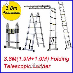 6.2M/5M/4.4M/3.8M/3.2M/2.6M/1.9M Folding Telescopic Ladder Heavy Duty Extendable