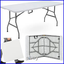 6ft Catering Camping Heavy Duty Folding Trestle Table Picnic Bbq Party Chairs