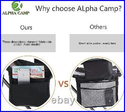 ALPHA CAMP 2PC Folding Camping Fishing Chair Lightweight Portable Seat Carry Bag