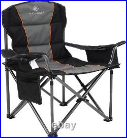 ALPHA CAMP Oversized Camping Folding Chair Heavy Duty Camping Chair Support 450
