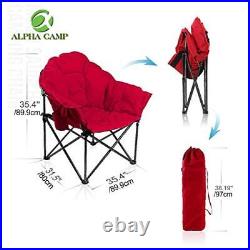 Folding Oversized Camping Chair with Cup Holder and Carry Bag
