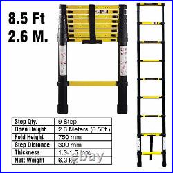 Heavy Duty 2.6-5.8M Multi-Purpose Aluminium Telescopic Folding Ladder Extendable