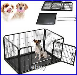 Heavy Duty Folding Pet Puppy Playpen Run Crate Enclosure Welping Dog Cage Fences