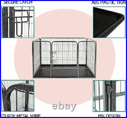 Heavy Duty Folding Pet Puppy Playpen Run Crate Enclosure Welping Dog Cage Fences