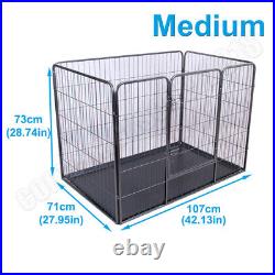 Heavy Duty Folding Puppy Dog Cat Play Pen Run Enclosure Indoor/Outdoor Run Cage