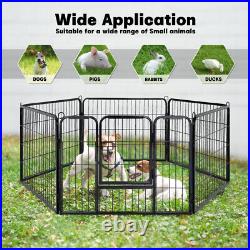 Heavy Duty Folding Puppy Dog Cat Play Pen Run Enclosure Indoor/Outdoor Run Cage