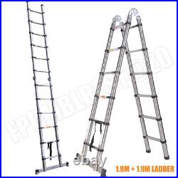 Heavy Duty Multi-Purpose Steel Telescopic Folding Step Ladder Extendable Loft