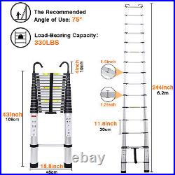 Multi-Purpose Aluminium Telescopic Folding Ladder Extendable 1.9M-6M Heavy Duty