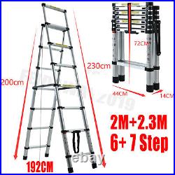 Multi-Purpose Aluminum Telescopic Ladder Heavy Duty Folding Extension Ladders