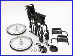 Sentra Heavy Duty Extra Wide seat large Folding Wheelchair Takes up to 31 stone