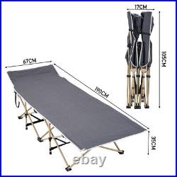 Single Folding Bed Camping Travel Guest Heavy Duty Lunch Break Bed Small Space